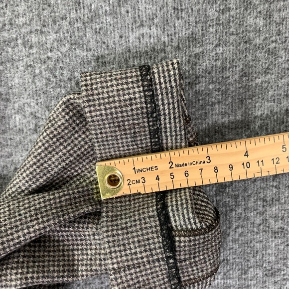 Suitsuppy Wool Pants Men 34x29 Brown Vitale Barberis Flannel Soho Houndstooth - Picture 12 of 13